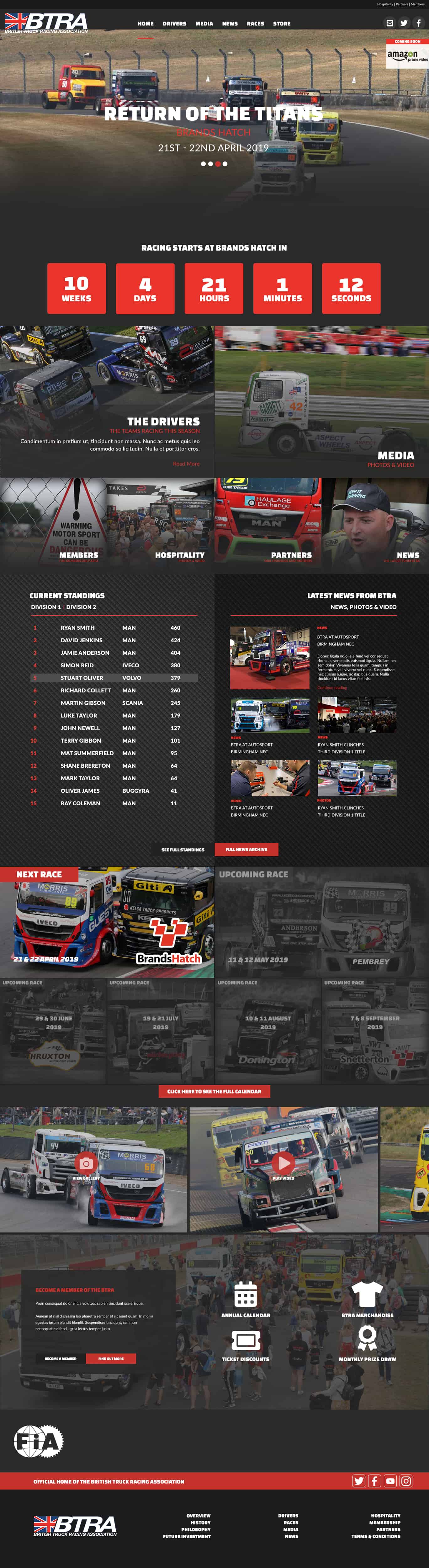 Preview of design for British Truck Racing Association