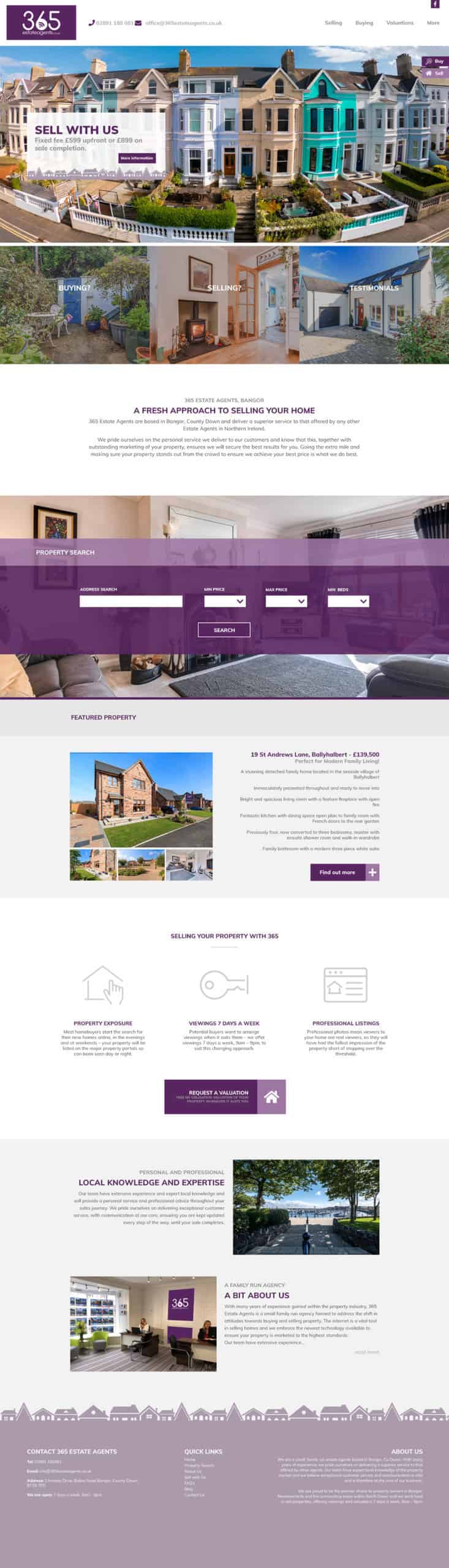 Preview of design for 365 Estate Agents